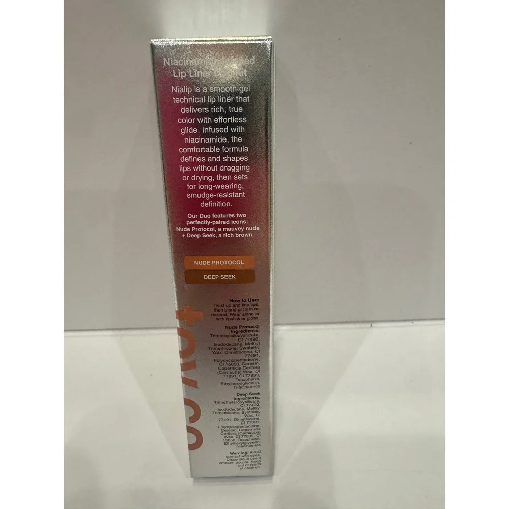 Toyfactory‎ Nialip Lip Liner Duo Womens OS Brown Nude Niacinamide Infused Gel